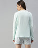 I'D Rather Be Sleeping Pista Green Printed Round Neck Top With Shorts Co-Ord Set