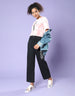 Kindness Magenta Tie-Dye Printed Crop-Top