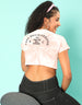 Feel Your Feeling Pink Graphic Printed Regular Fit Crop Top