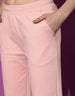Pink Hooded Crop top With Trouser Co-Ords Set