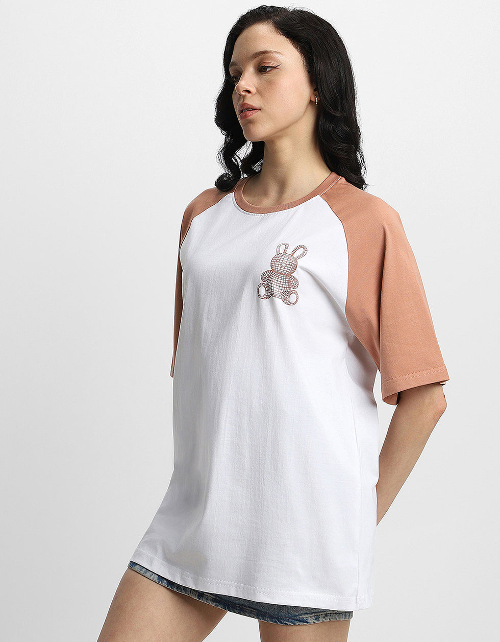Teddy White Oversized Graphic T-Shirt