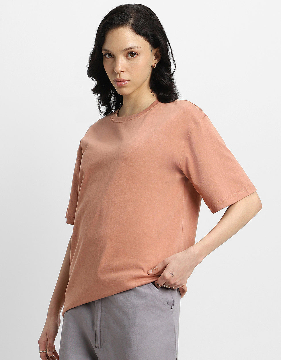 Retro Brown Oversized Graphic T-Shirt