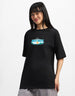 Moana Black Oversized Fit Graphic T-Shirt