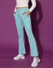 Blue Printed Regular Fit Track Pants