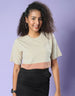 Together Swanwhite Graphic Printed Crop-Top