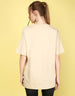 Want The Truth Beige Oversized Fit Graphic T-Shirt