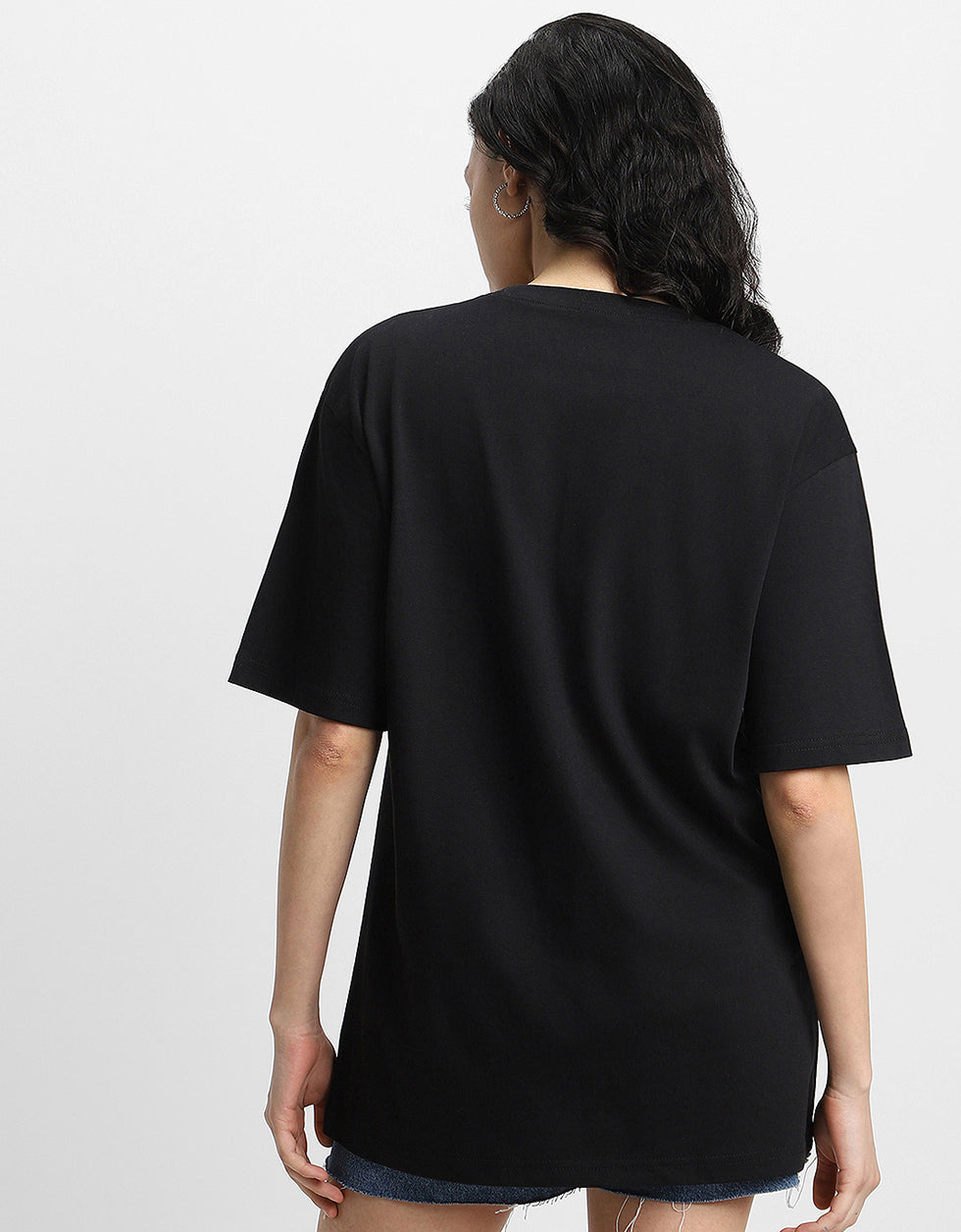 Breathe Black Oversized Graphic T-Shirt