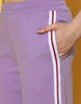 Beige Placement Printed V-Neck Crop Top With Trouser Co-Ords Set