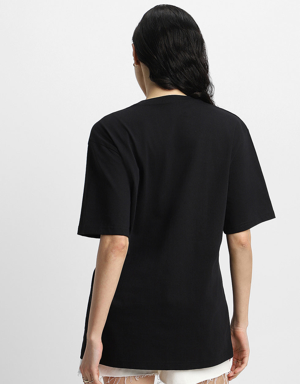 Trust Your Trip Black Oversized Graphic T-Shirt