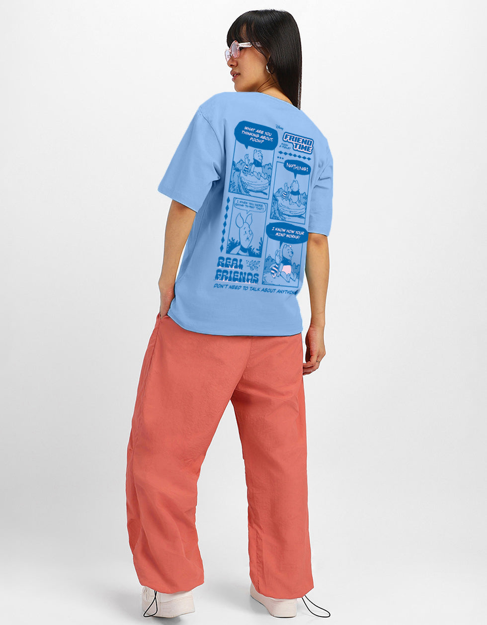 Pooh & Piglet Dutch Canal Oversized Graphic T-Shirt