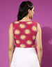 Magenta Graphic Printed Regular Fit Crop-Top