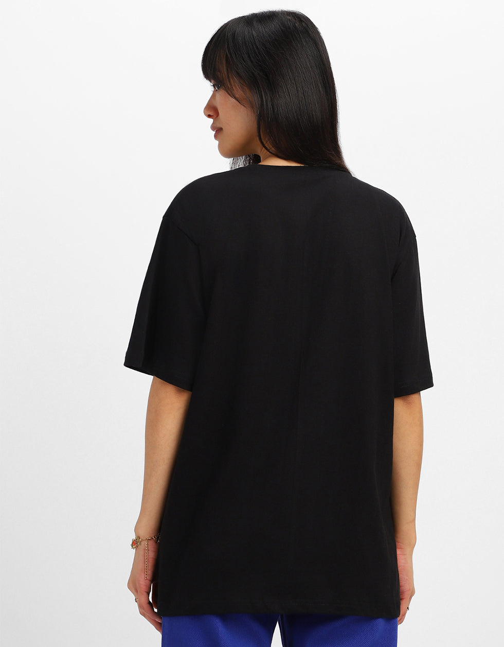 All Bass Black Oversized Graphic Printed T-Shirt