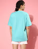 Black Widow Blue Oversized Fit Graphic T-Shirt