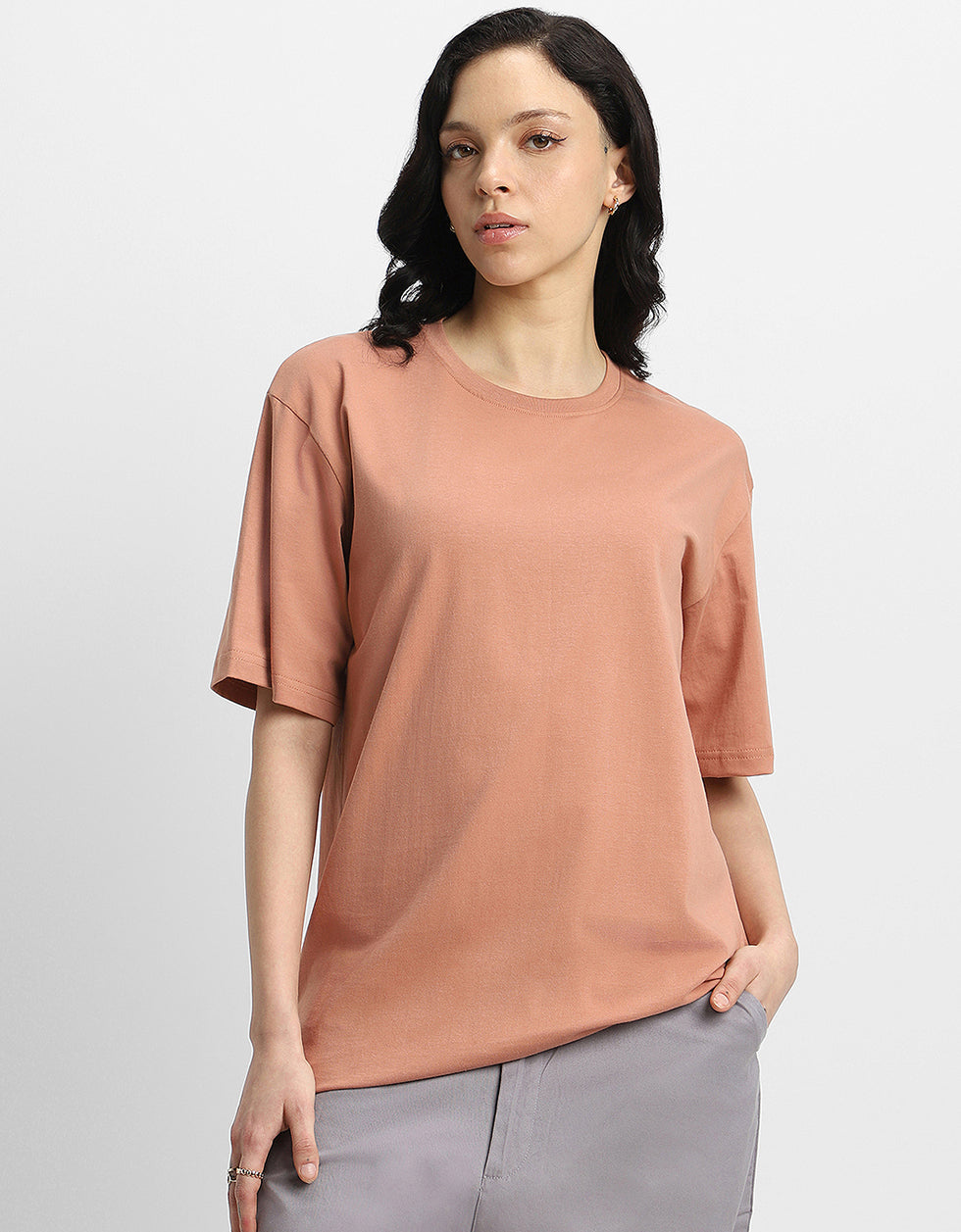 Retro Brown Oversized Graphic T-Shirt