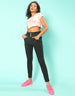 Feel Your Feeling Pink Graphic Printed Regular Fit Crop Top
