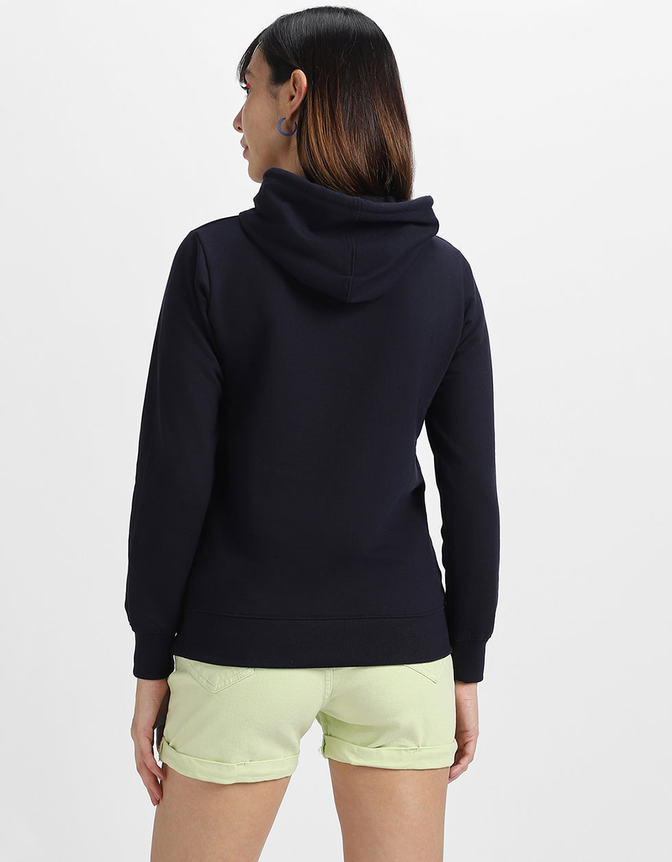 Plain Navy Regular Fit Hoodie