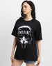 Breathe Black Oversized Graphic T-Shirt