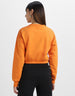 Plain Orange Oversized Cropped Sweatshirt