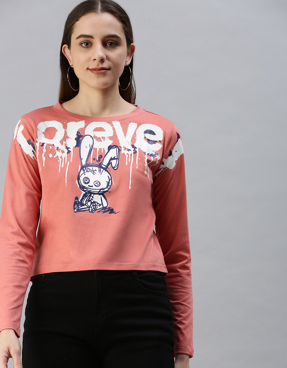 Forever Soap Nut Graphic Printed Crop-Top