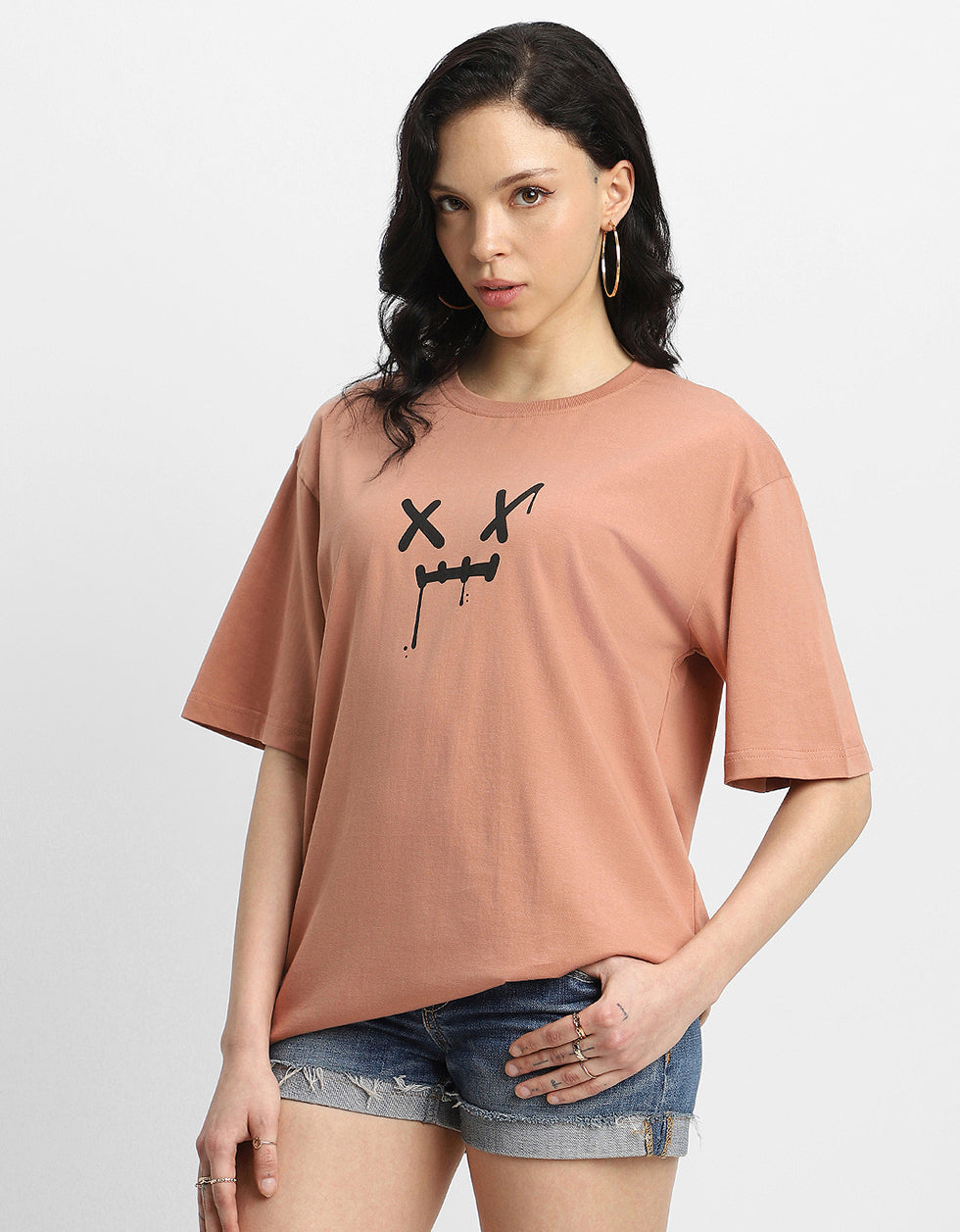 I Hate Everyone Cork Oversized Graphic T-Shirt
