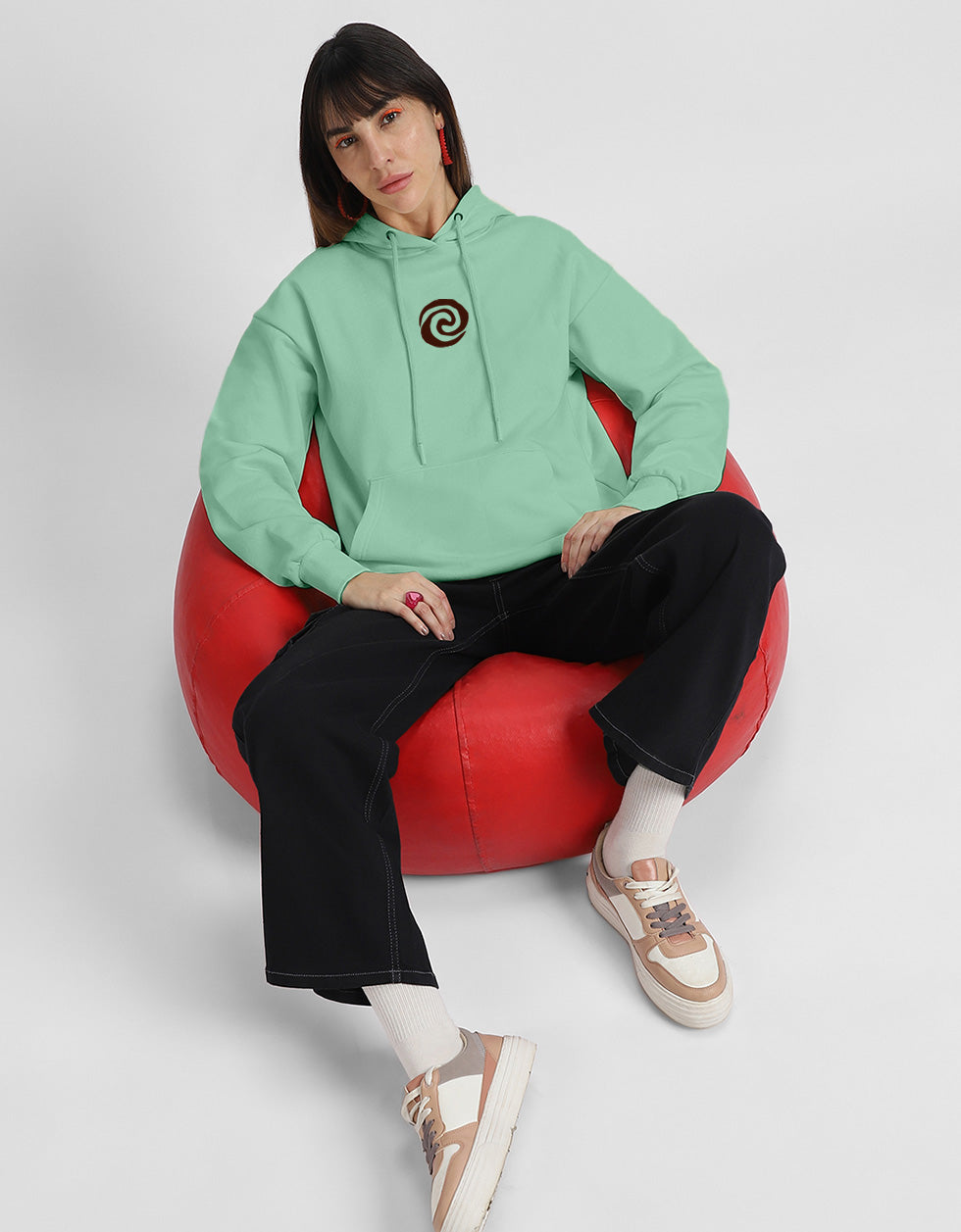 Moana Printed Pista Oversized Hoodie