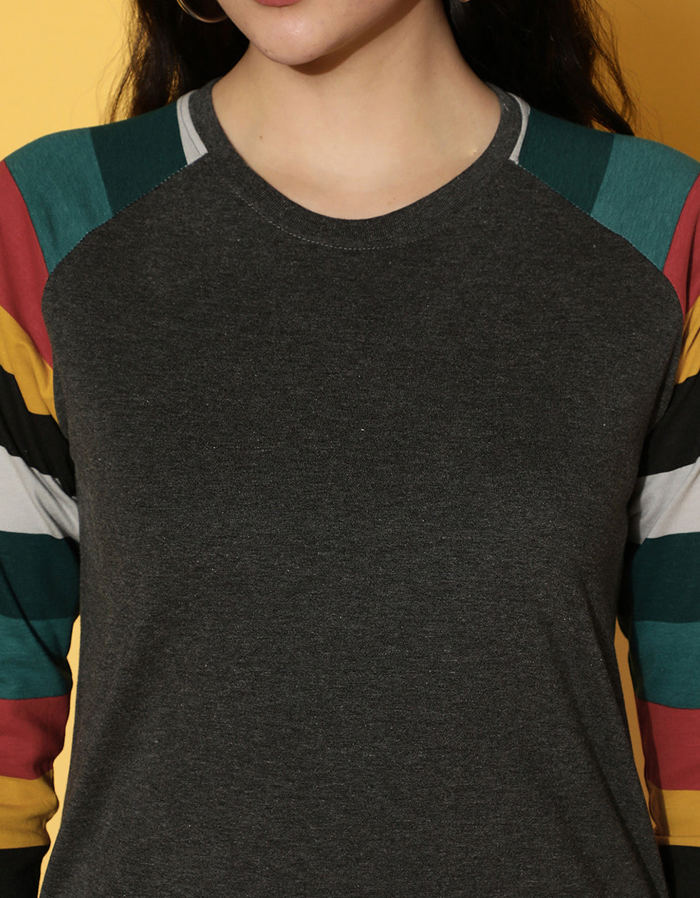 Anthra Full Sleeve Regular Fit Graphic T-Shirt