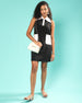 Casual Solid Sleeveless Black Knee Length T-shirt Dress