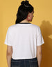 Wild & Free White Graphic Printed Crop-Top