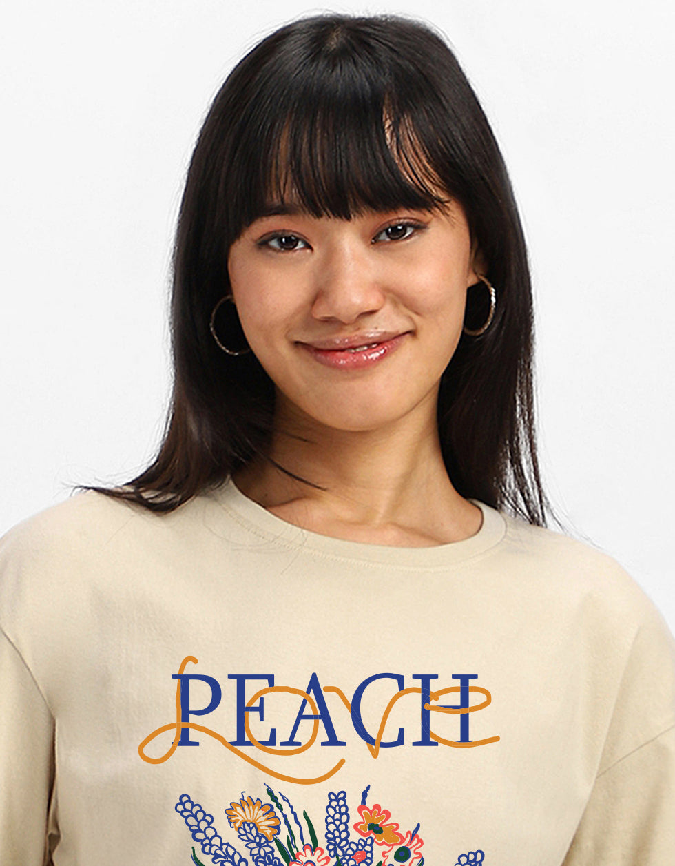 Blossom Dreams Swanwhite Oversized Graphic T-Shirt