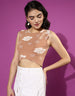 Cork Designer Floral Print Regular Fit Crop-Top