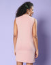 Potpourri Sleeveless High Neck Plain Sheath Bodycon fit Dress