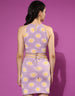 All Over Floral Printed Round Neck Slim Fit Crop Top With Skirt Co-Ords Set