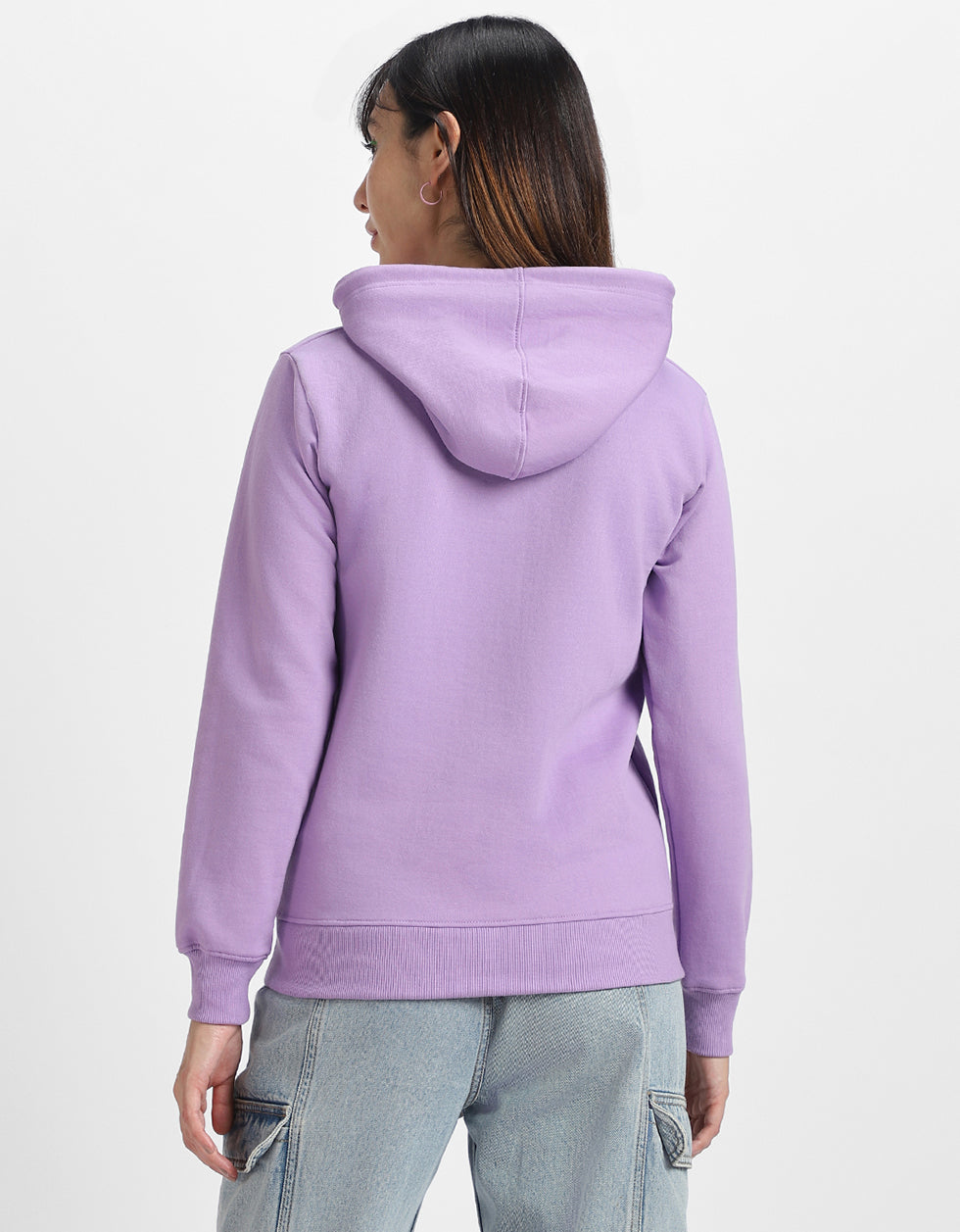 Plain Lilac Regular Fit Hoodie