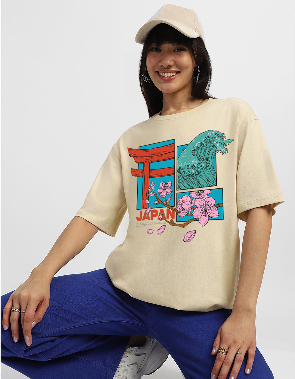 Japan Swanwhite Oversized Graphic T-Shirt