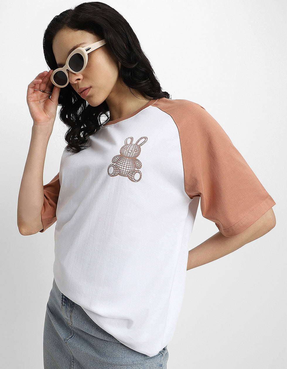 Teddy White Oversized Graphic T-Shirt