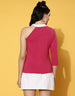 Magenta Designer Plain Regular Fit Top
