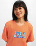 Yee Haw Orange Oversized Graphic T-Shirt