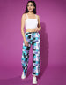 White Strappy Crop top With Floral Printed Palazzo Co-Ords Set