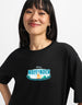 Moana Black Oversized Fit Graphic T-Shirt