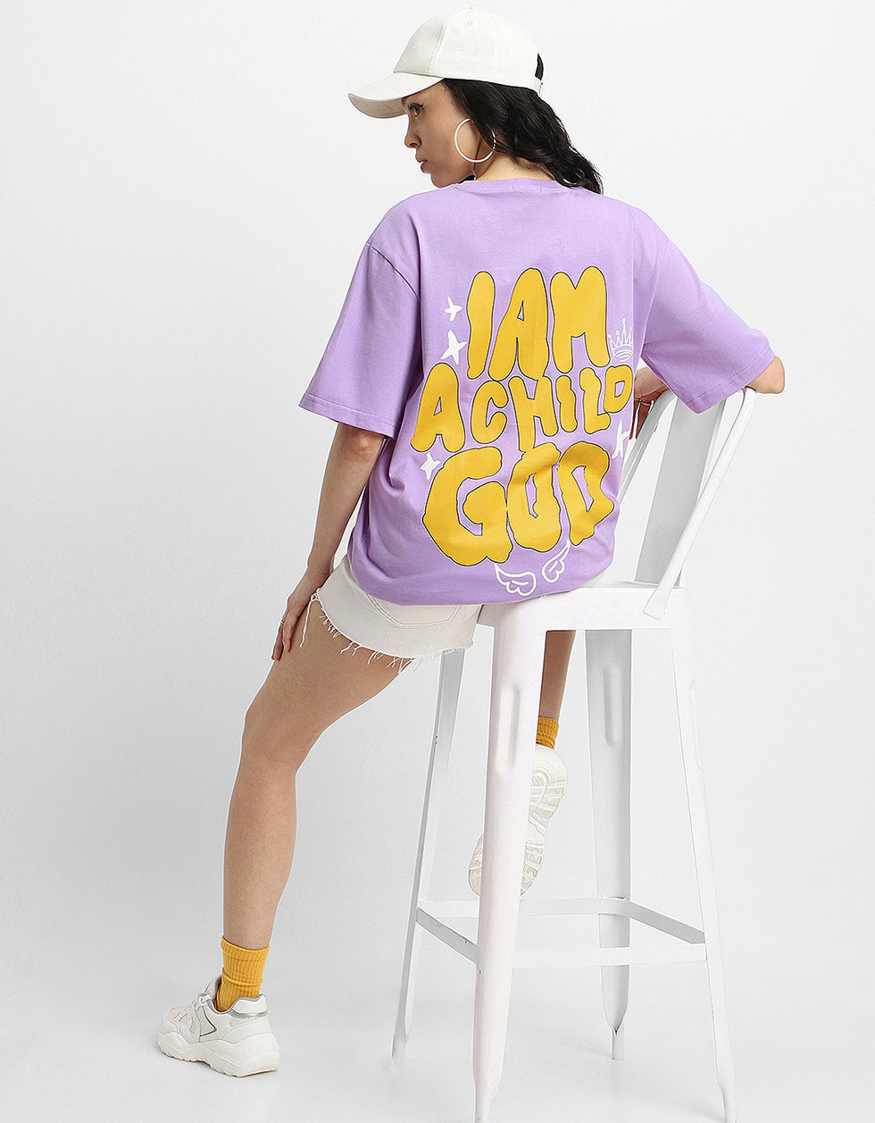 Child of God Lilac Oversized Graphic T-Shirt