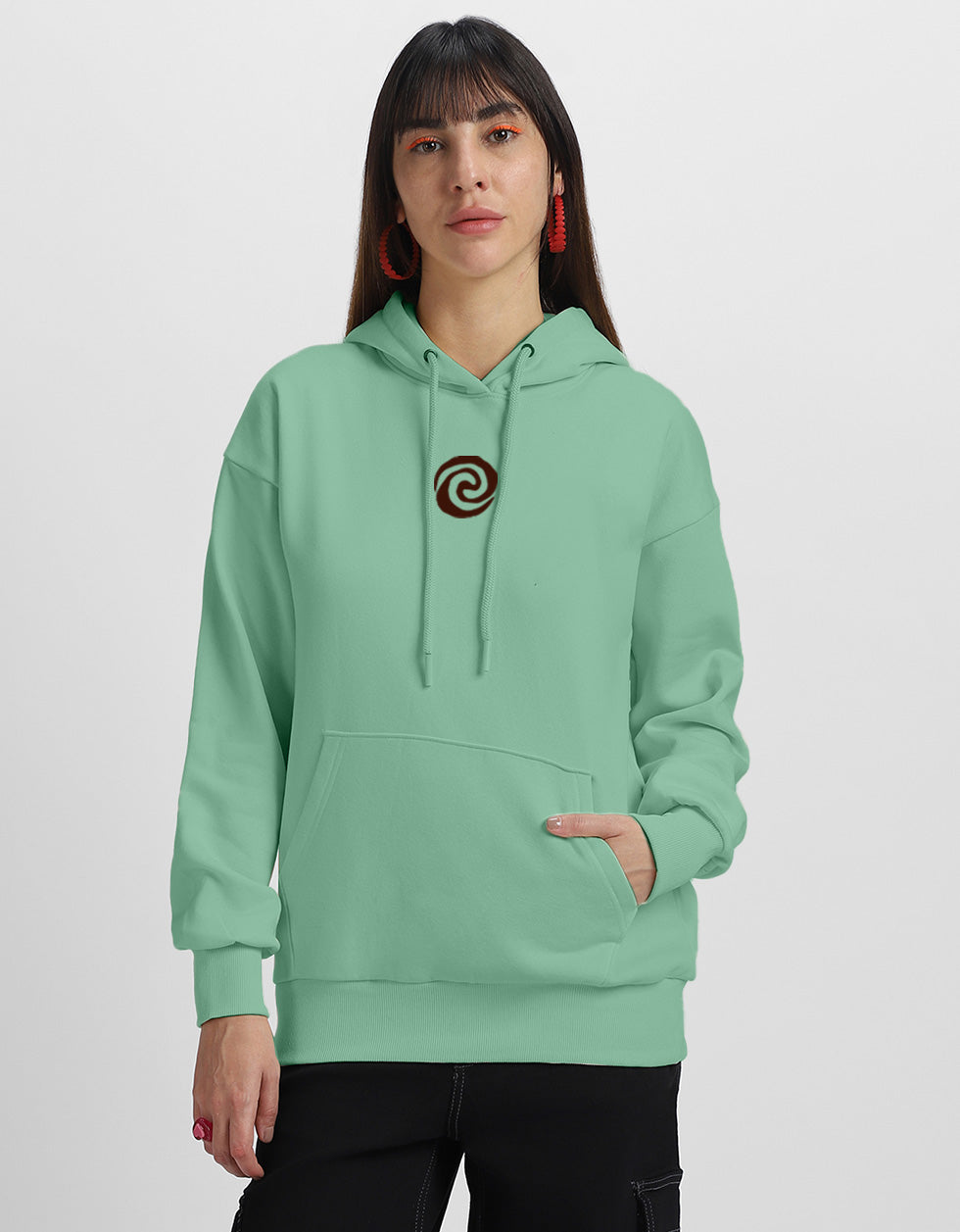 Moana Printed Pista Oversized Hoodie