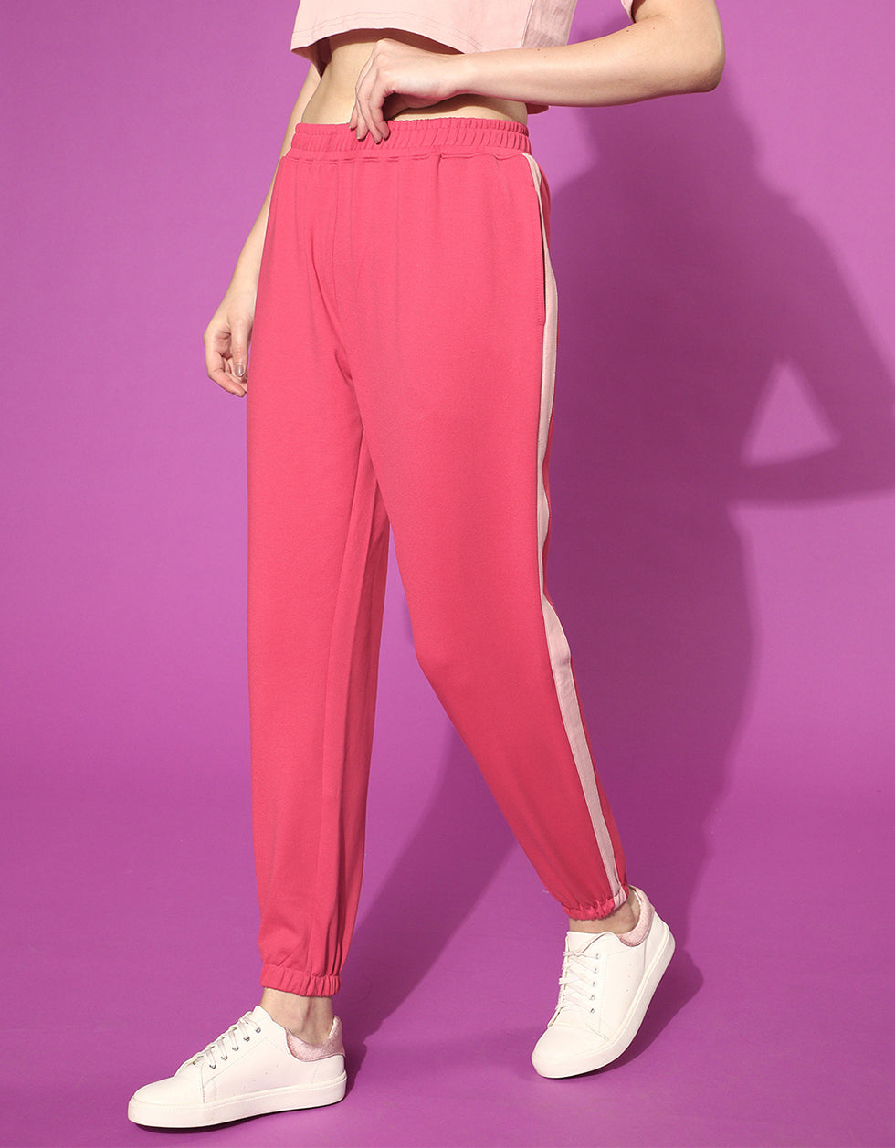 Red Strappy Crop Top With Floral Printed Co-Ord Set