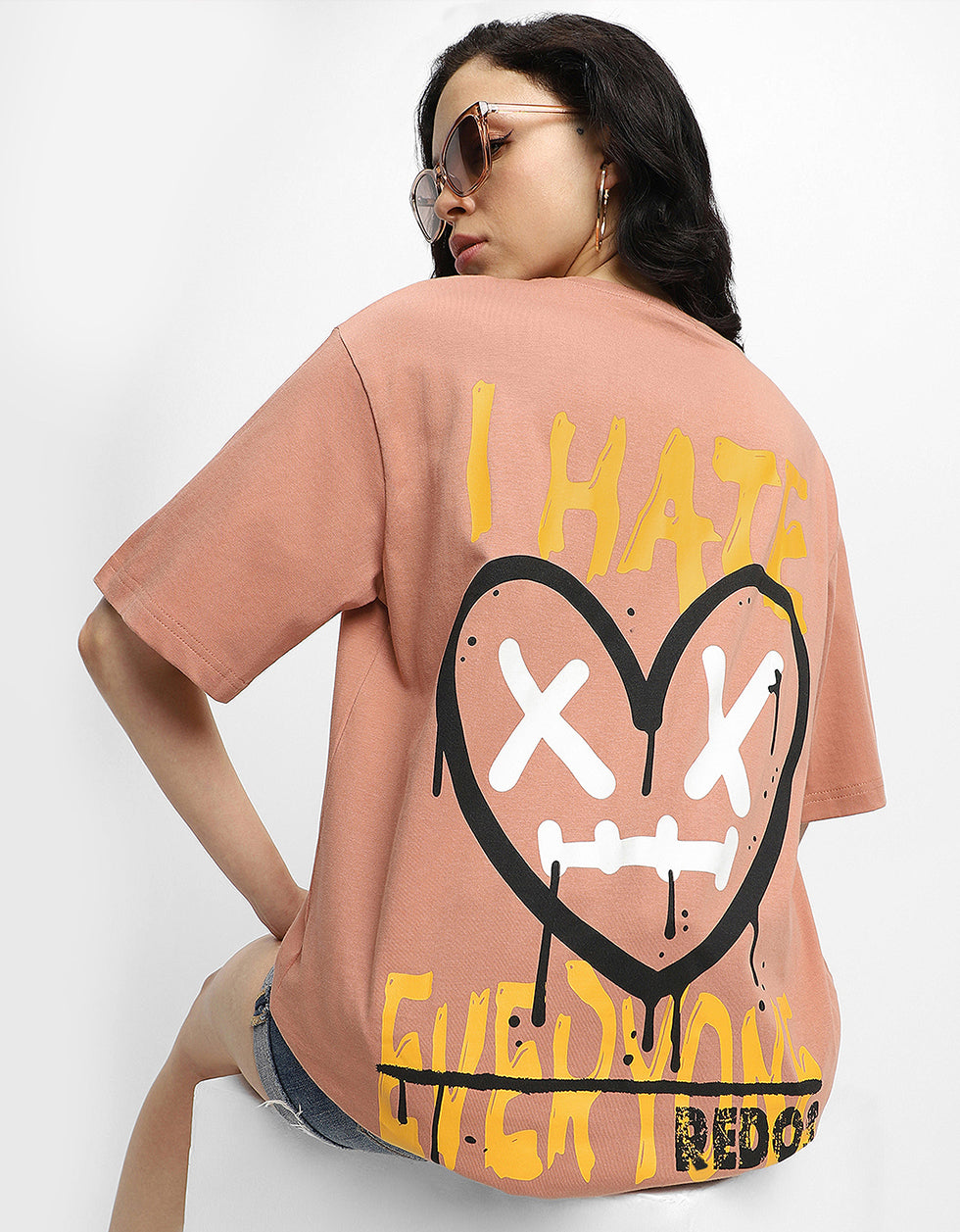 I Hate Everyone Cork Oversized Graphic T-Shirt