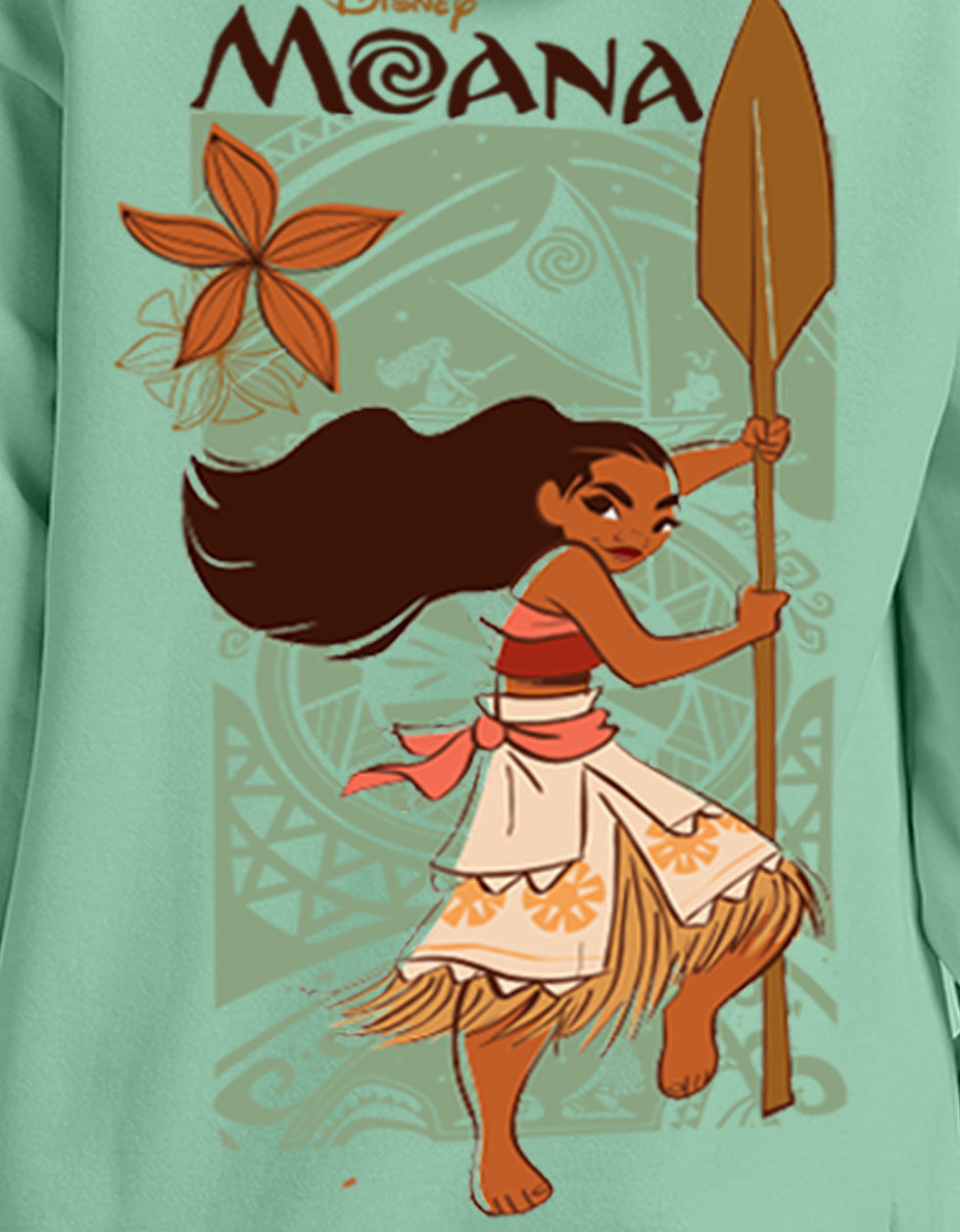 Moana Printed Pista Oversized Hoodie