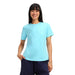 Ice-Blue Plain Regular Fit T-Shirt