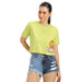 IRONMAN Yellow Graphic Printed Crop-Top