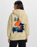 Nature Graphic Printed Beige Regular Fit Hoodie