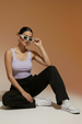 Black Active Wear 4 Pocket Knitted Cargo Track Pant