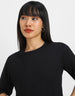 Keep On Smiling Black Graphic Printed Crop-Top