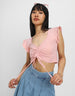 Pink Designer Regular Fit Crop-Top